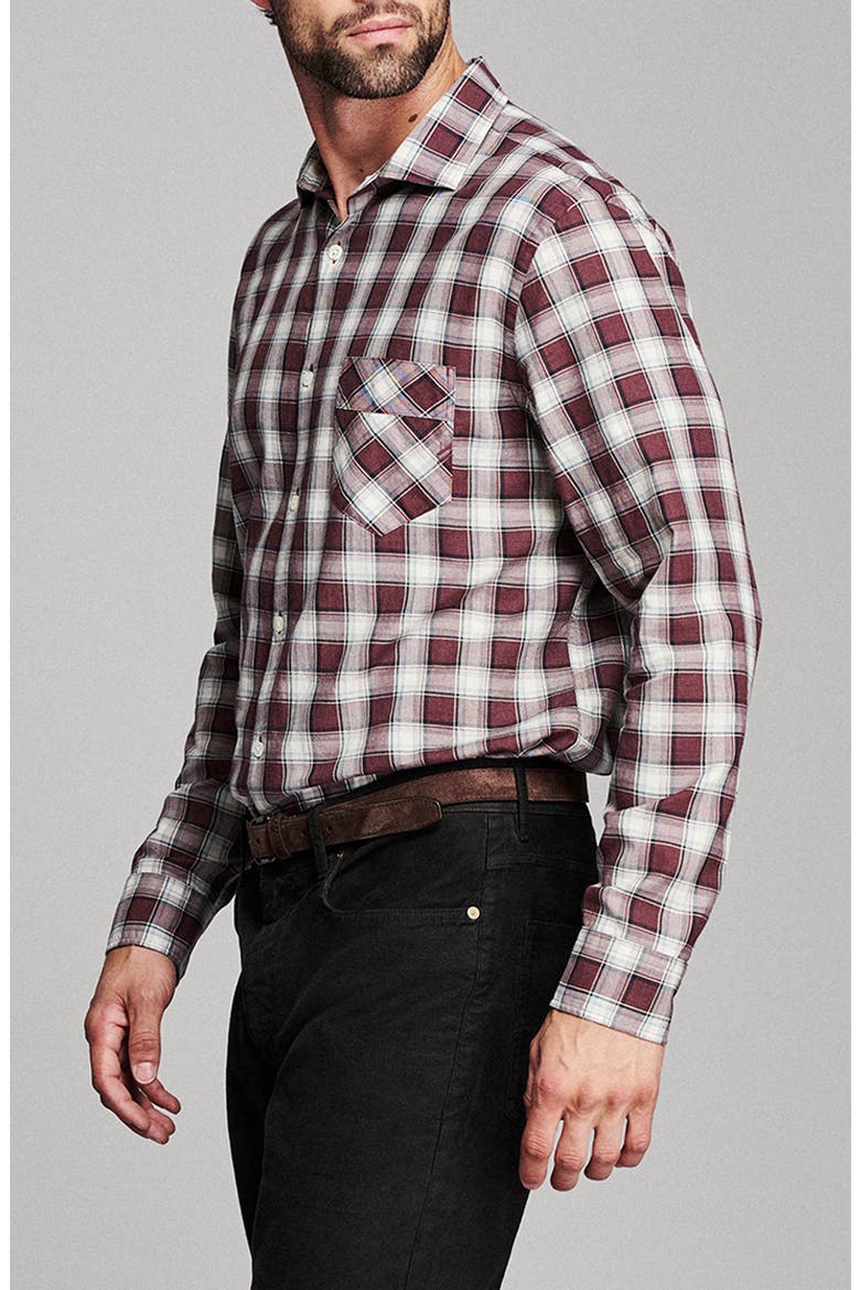 John Boucle Plaid Shirt, Alternate, color, PORT