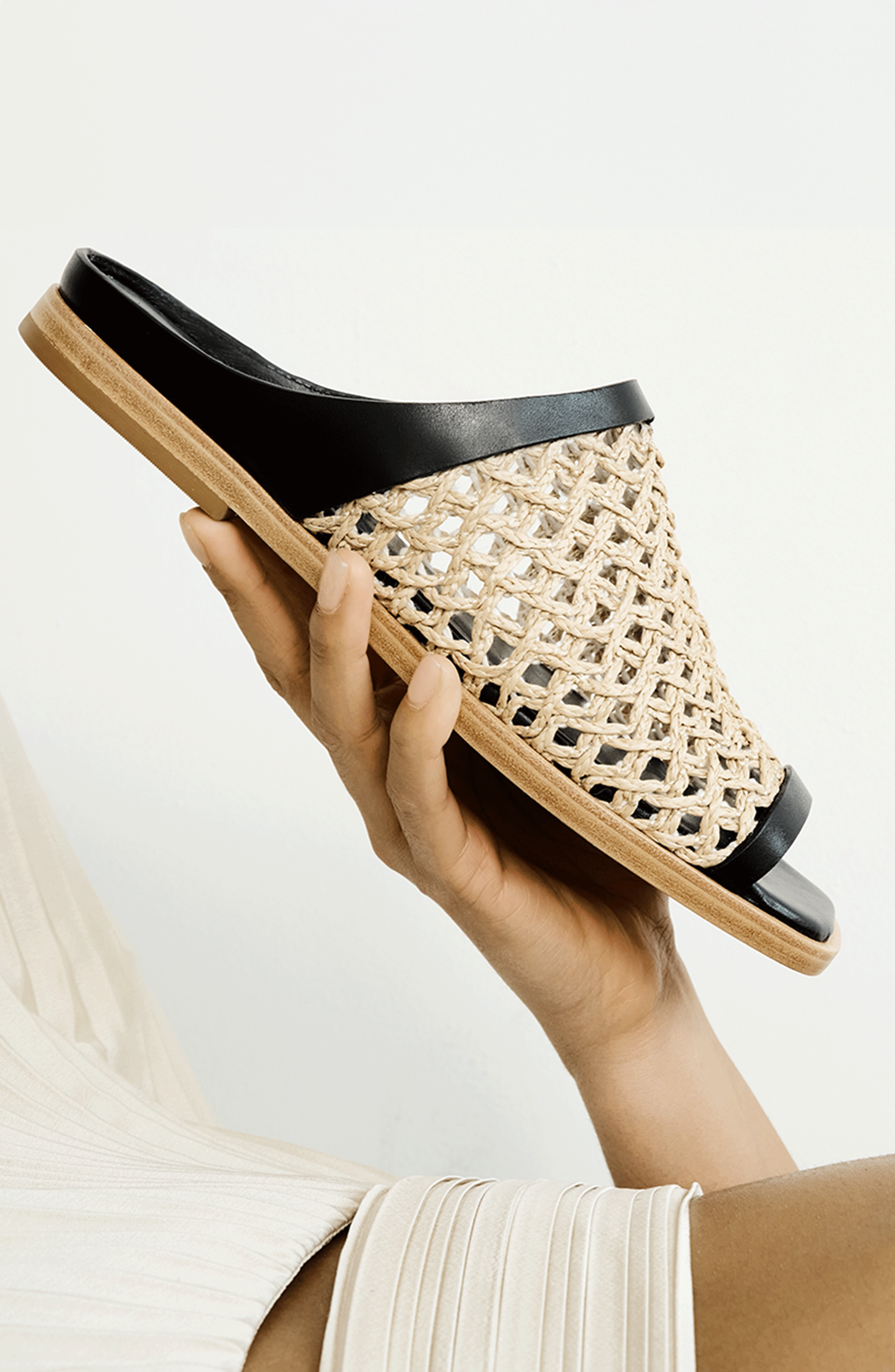 Daniella Shevel Alba Sandal, Alternate, color, Black