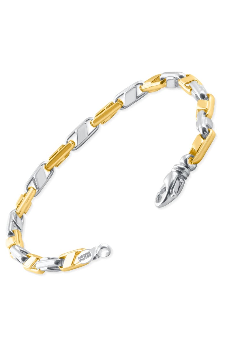 Bliss Diamond Mens Solid 14k Gold 22 grams Designed Link 5mm Heavy Masculine Bracelet 8", Alternate, color,