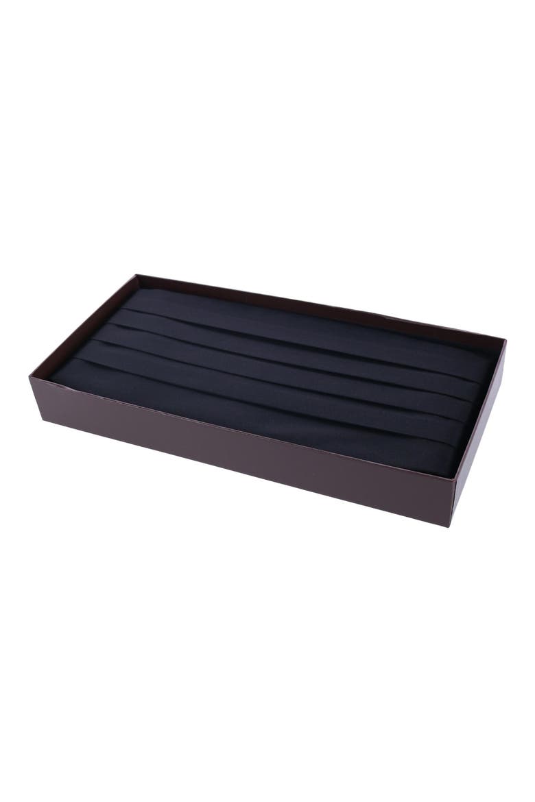 Sutton Solid Silk Cummerbund, Alternate, color, BLACK