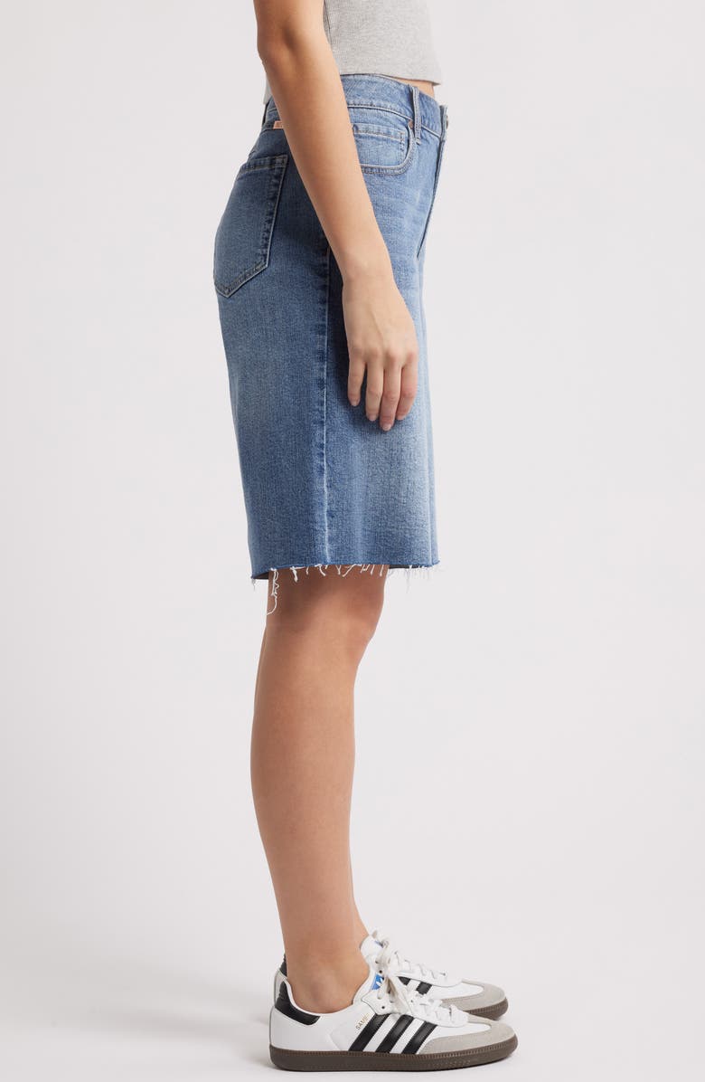 1822 Denim Raw Hem Denim Bermuda Shorts, Alternate, color, August