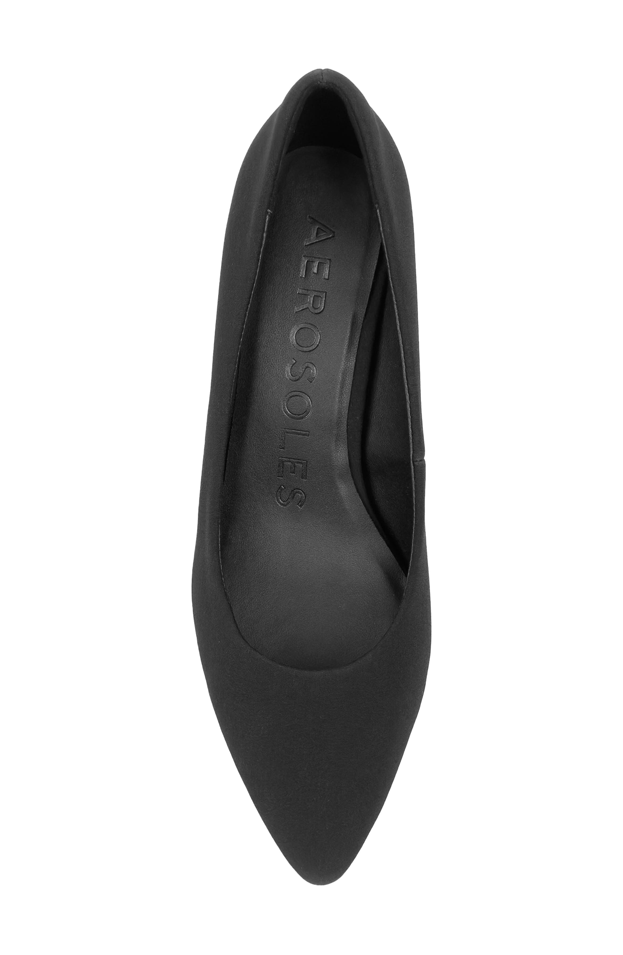 Elil Pump, Alternate, color, BLACK STRETCH GABARDINE