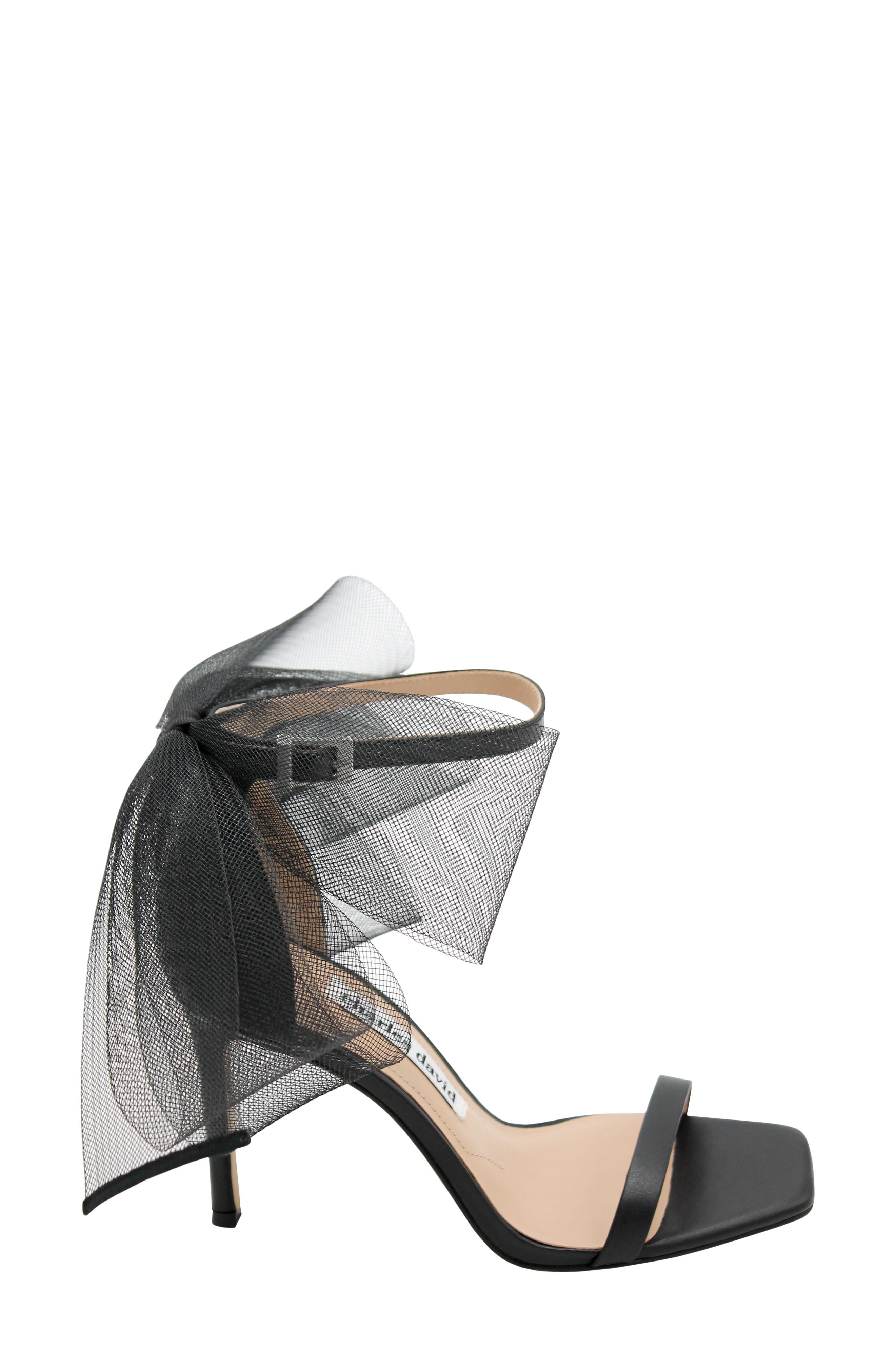 Charles David Emotional Tulle Bow Sandal, Alternate, color, 