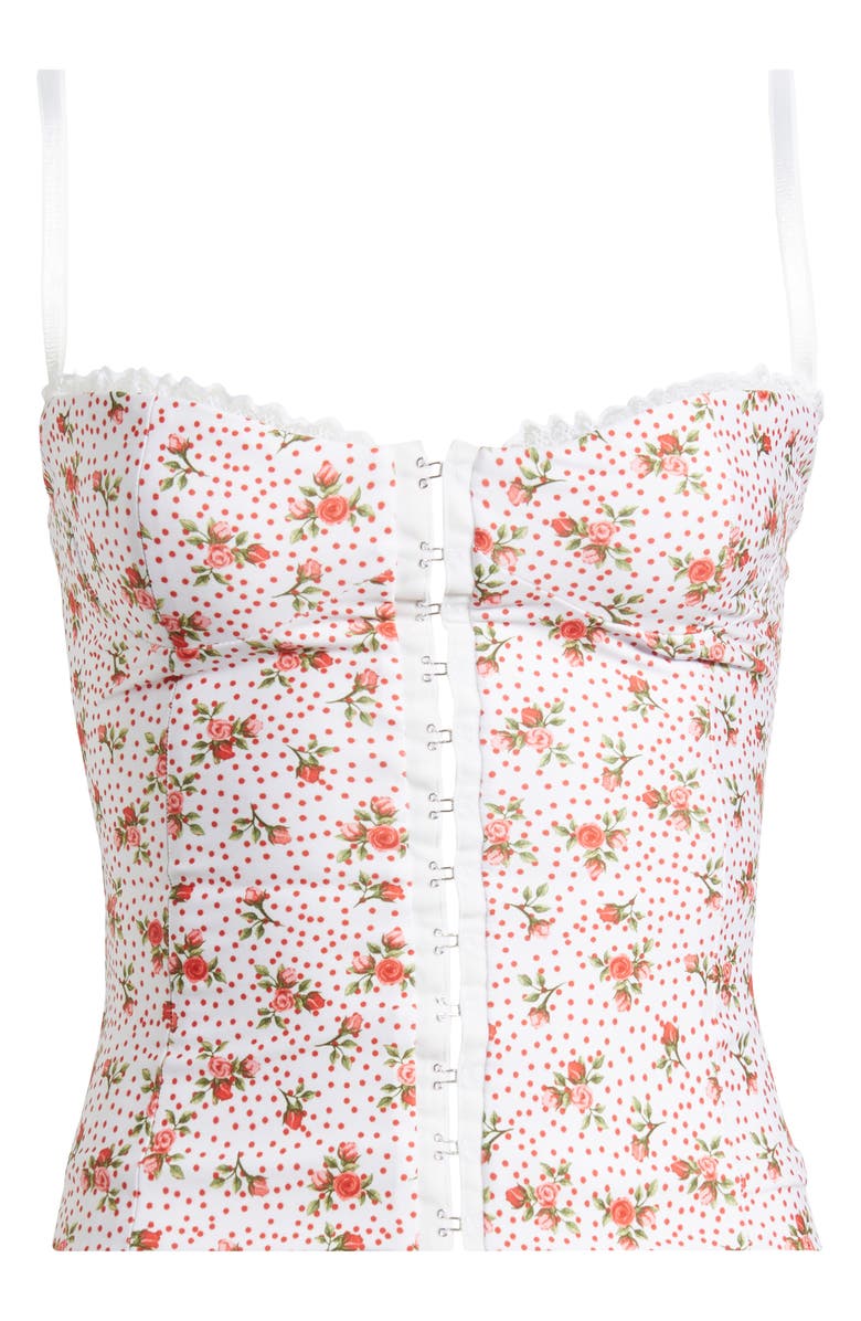 Bella Venice Corset Top, Alternate, color, White Floral