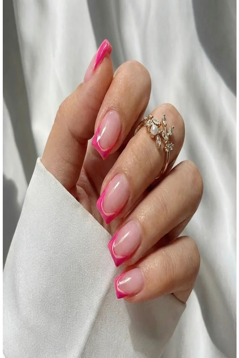 Metallic Petal Square Press-On Nails, Alternate, color, Metallic Petal