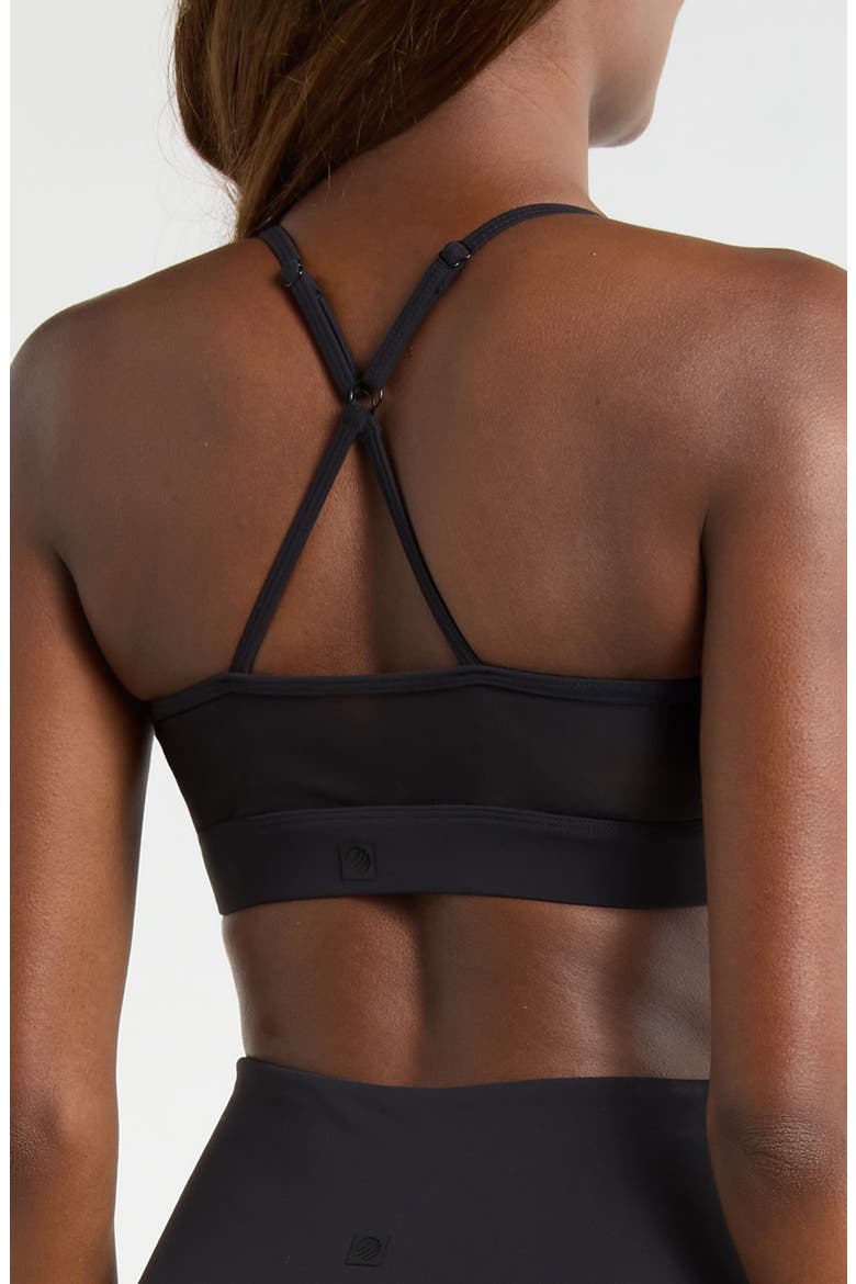 Sculpt Mesh Inset Sports Bra, Alternate, color, BLACK