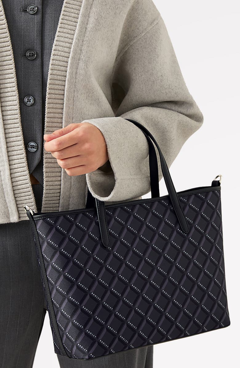 Radley Southwell Gardens Geo Tote Bag, Alternate, color, Black