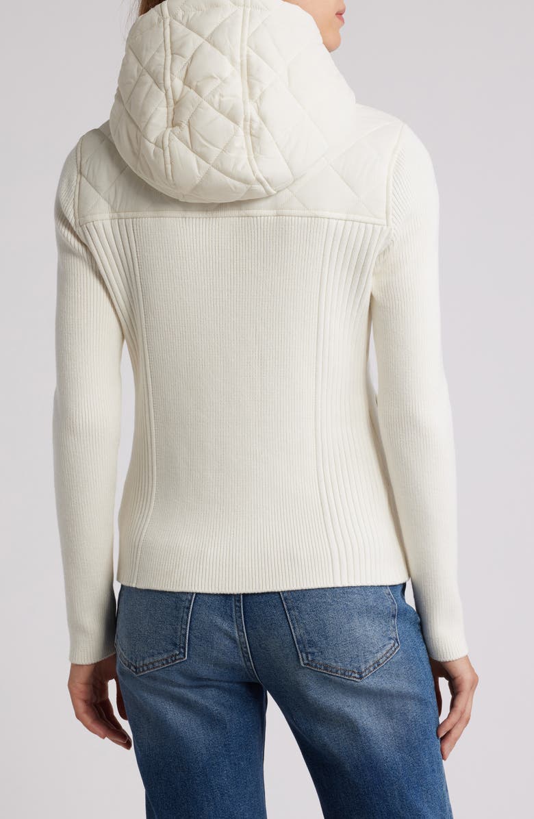 Liverpool Los Angeles Quilted Front Hooded Jacket, Alternate, color, Porcelain