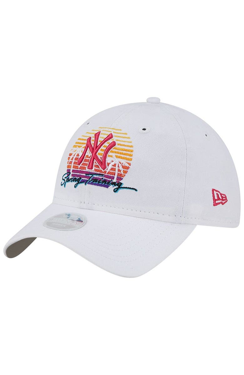 New Era Women's New Era  White New York Yankees Spring Training Sunset 9TWENTY Adjustable Hat, Main, color, 