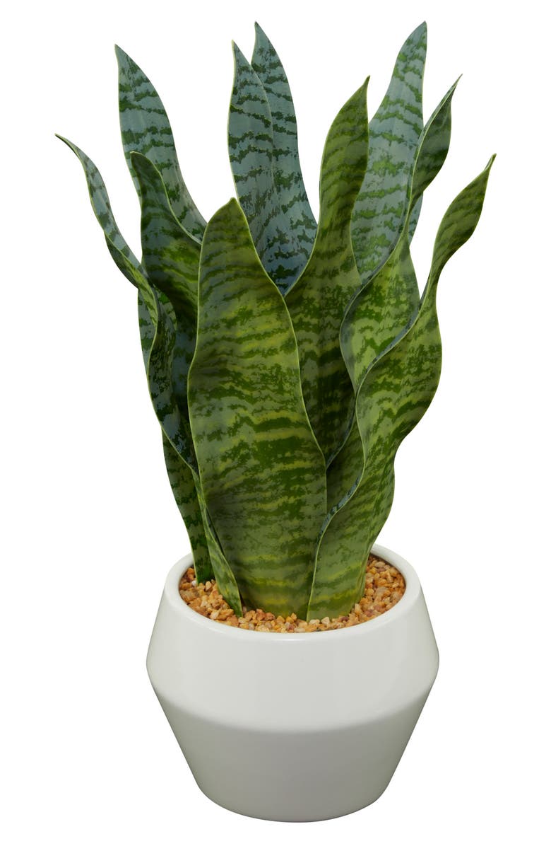 Novogratz Artificial Potted Snake Plant, Main, color,