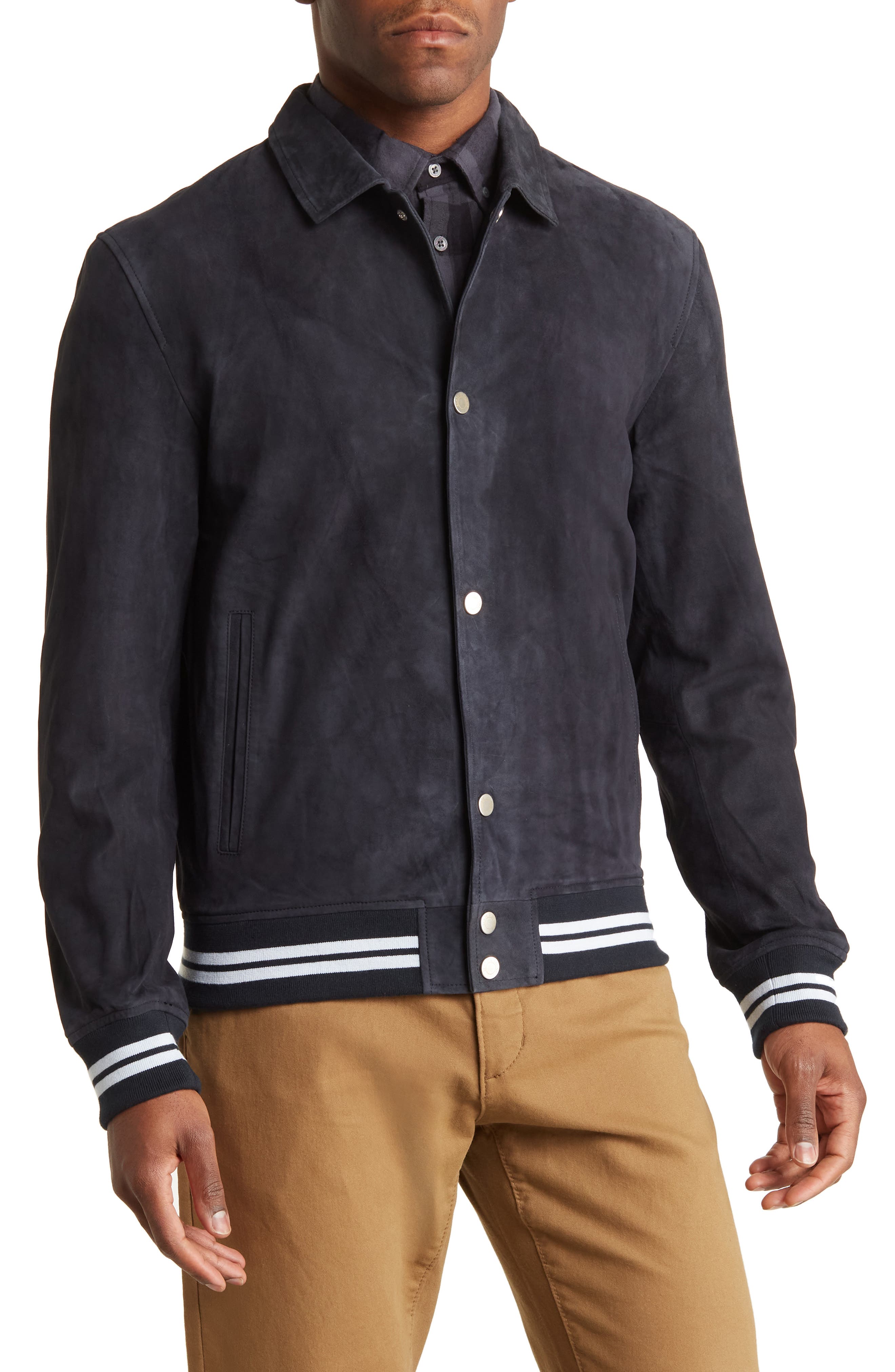 Slate & Stone Suede Varsity Jacket (Men) | Nordstromrack