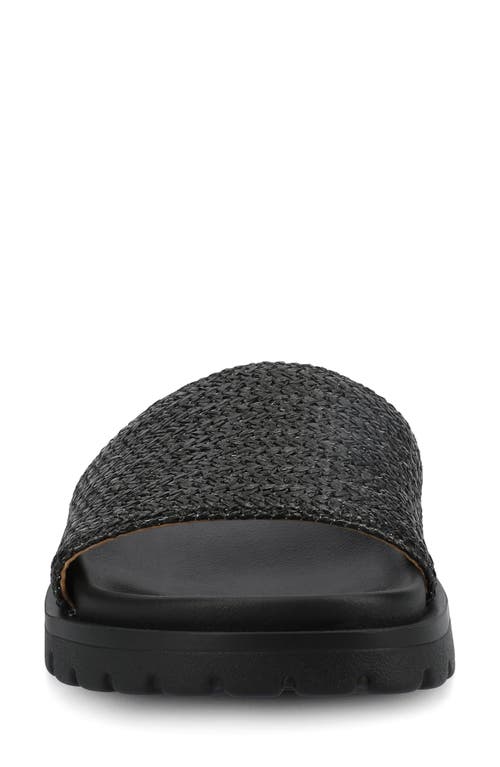 JOURNEE COLLECTION JOURNEE COLLECTION STARR WOVEN PLATFORM SLIDE SANDAL