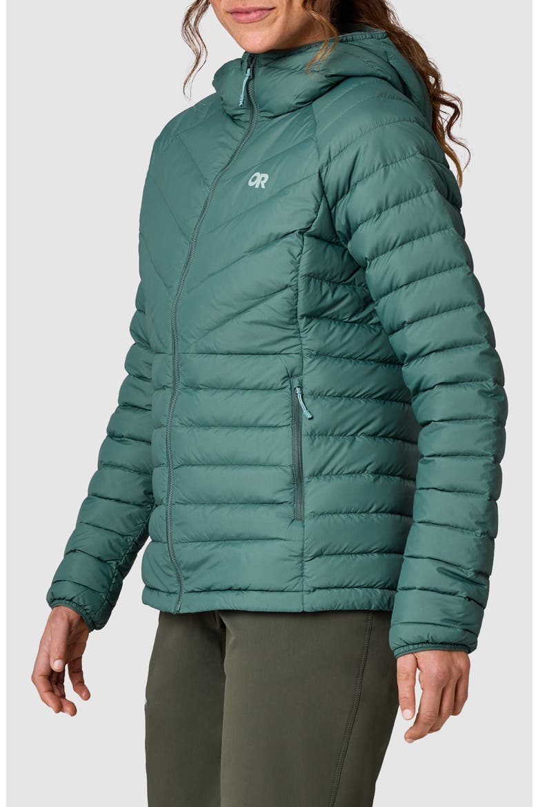 Transcendent Water Resistant 800 Fill Power Down Jacket, Alternate, color, MALACHITE