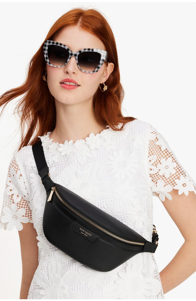 Kate Spade New York hudson pebbled leather belt bag, Alternate, color,