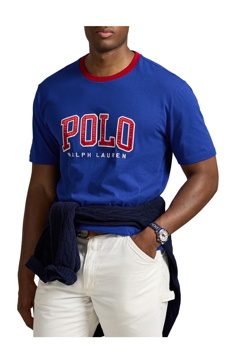 Polo Ralph Lauren Big & Tall Logo Jersey T-Shirt, Main, color, Sapphire Star Blue