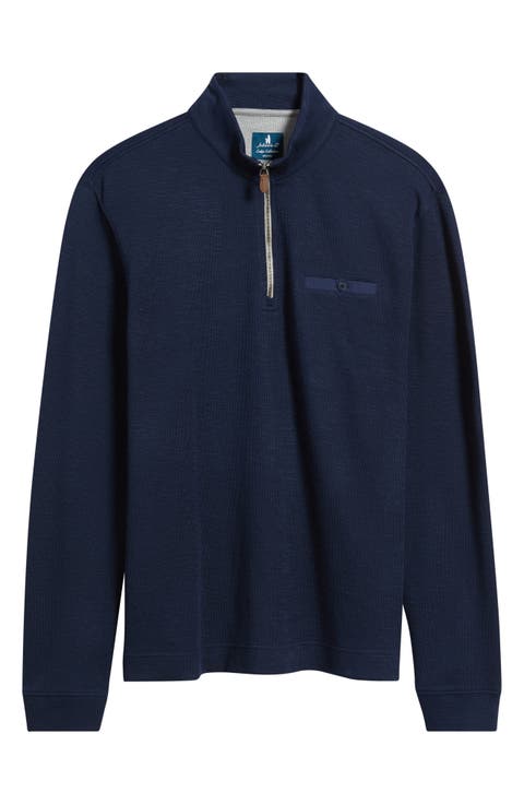 Flame Stitch Quarter Zip Pullover