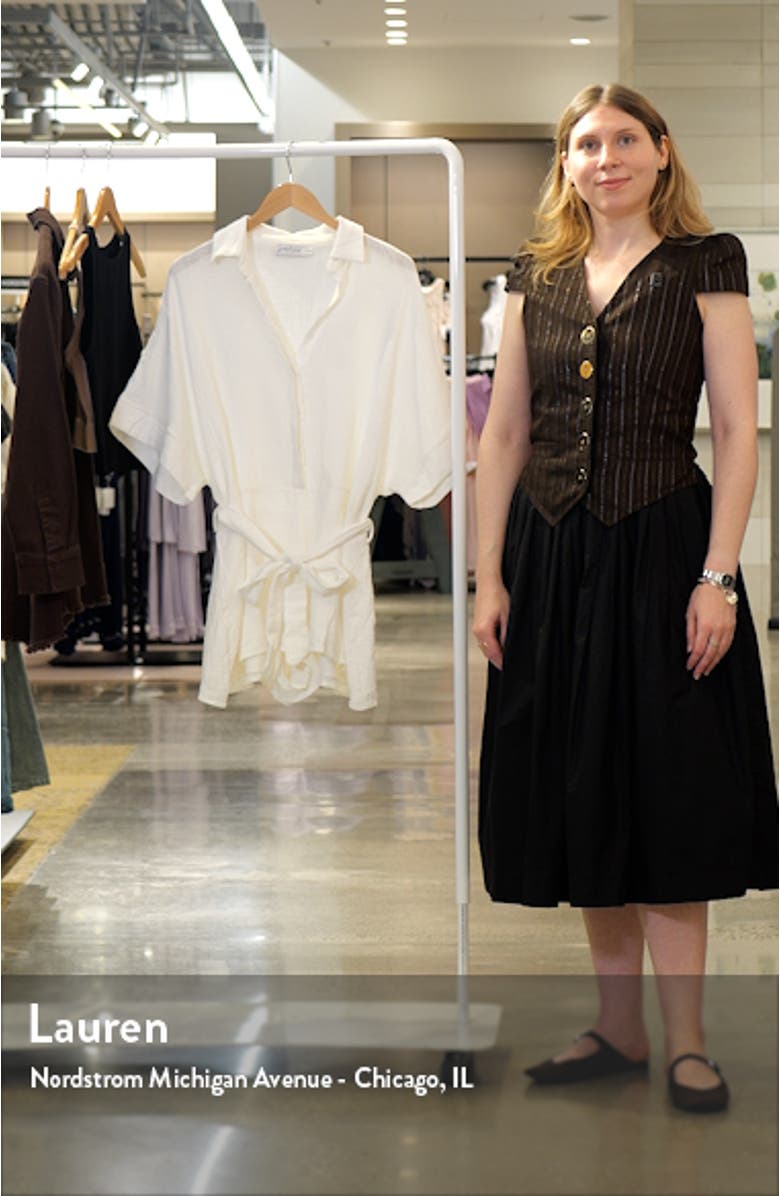 Jemmy Tie Waist Cotton Gauze Romper, sales video thumbnail