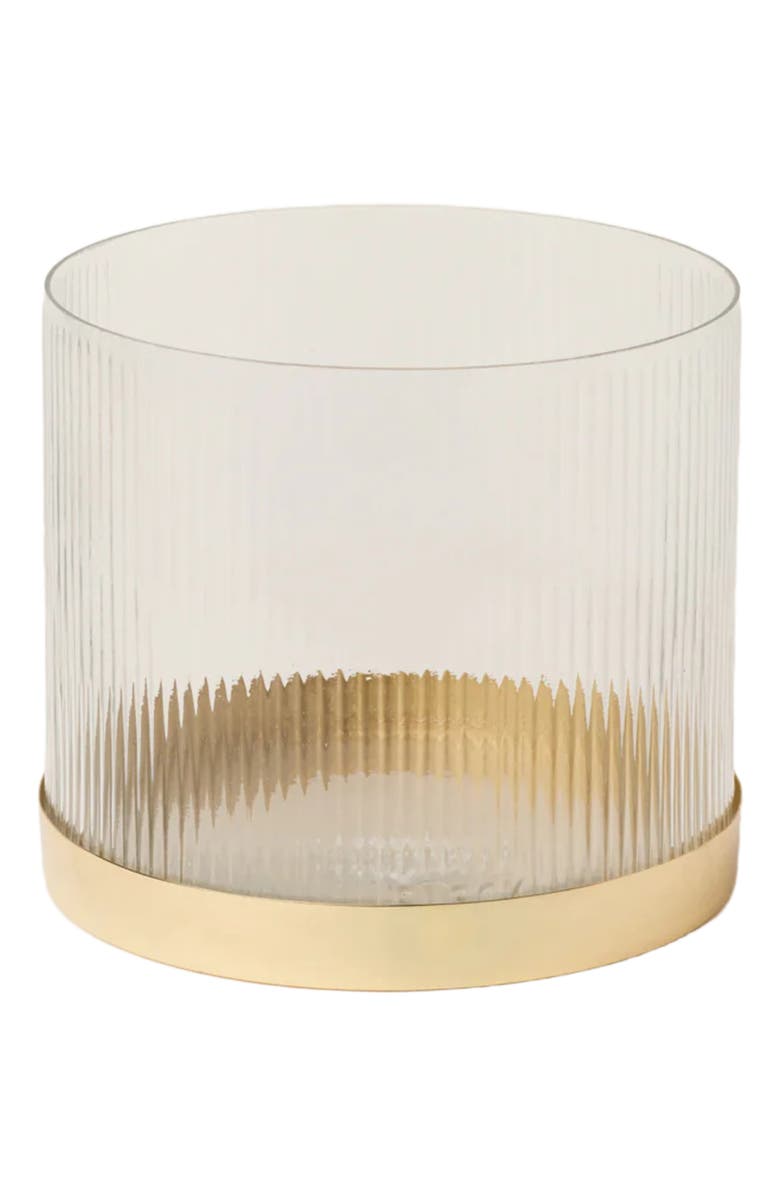 Fleck Fluted Glass Vase, Main, color, Clear