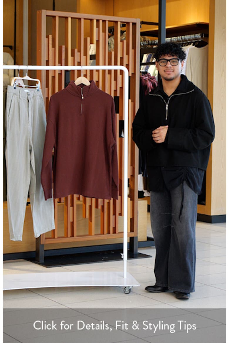 Heavyweight Oversize Quarter Zip Sweatshirt video