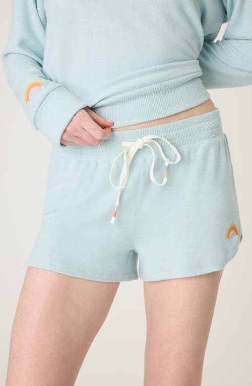 Shop Pj Salvage Sunshine Mind Pajama Shorts In Dusty Blue