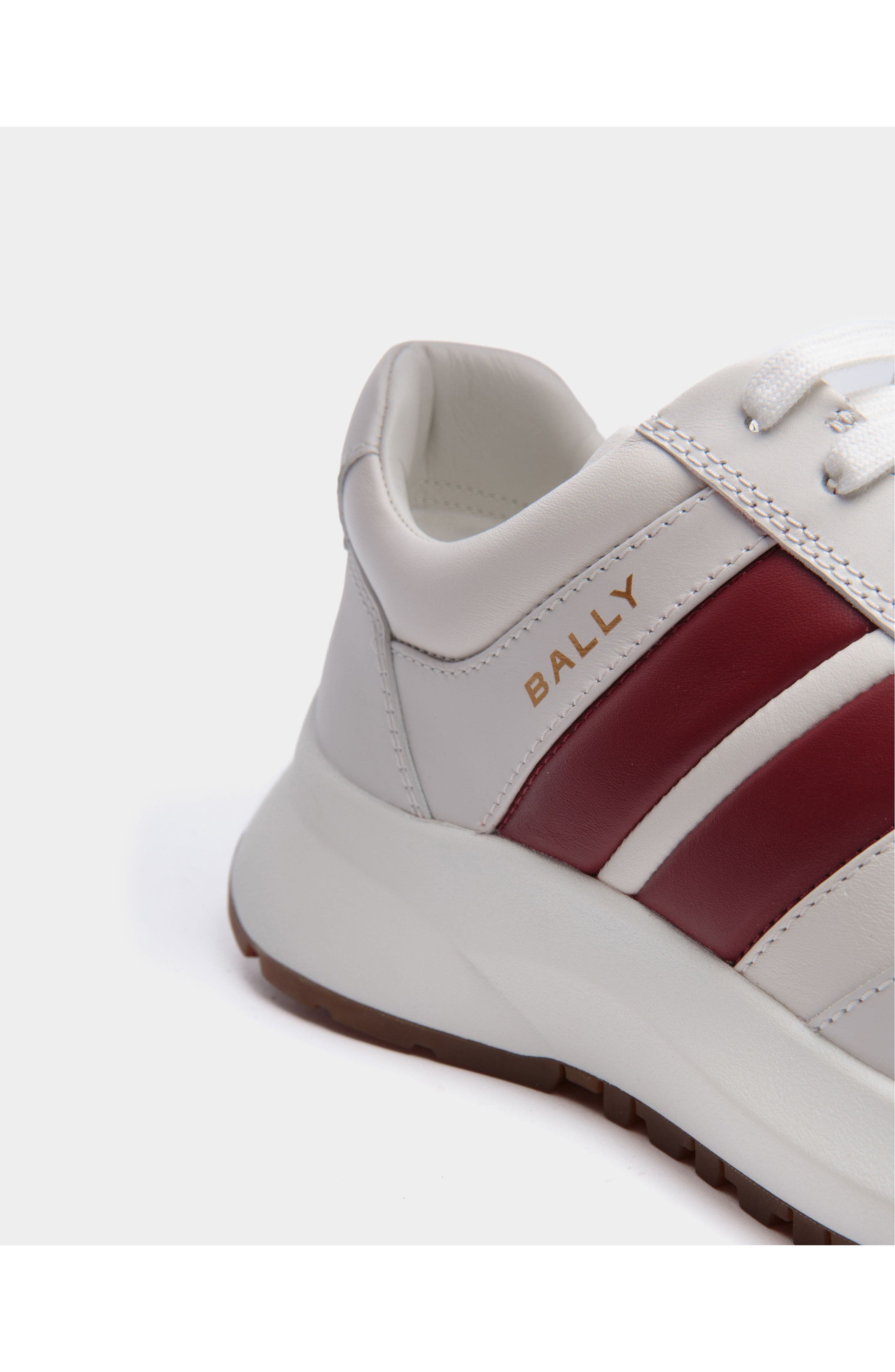 Bally Calf Leather Outline Sneaker, Alternate, color, White