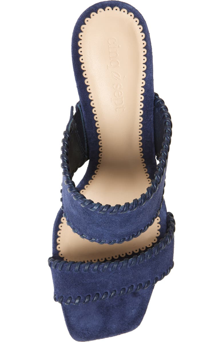 Cinq à Sept Sutton Whipstitch Sandal, Alternate, color, Navy
