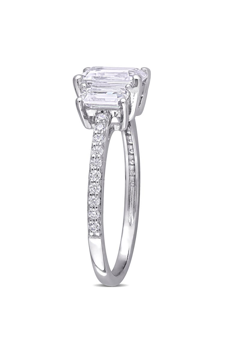 Dew Octagon Created Moissainte Ring, Alternate, color, WHITE