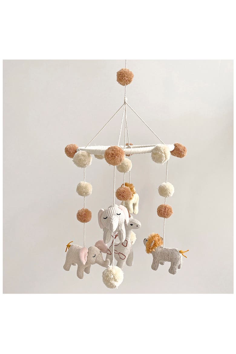 Kendi Animal Baby Mobile, Alternate, color, WHITE