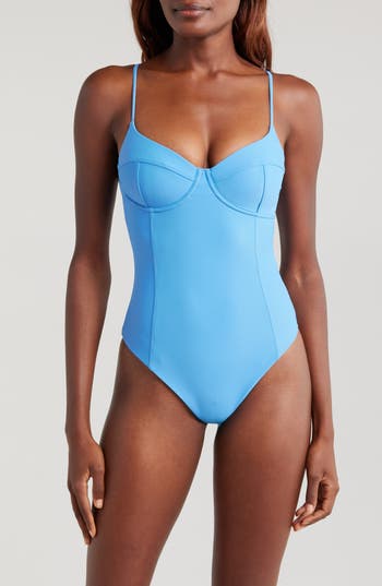 Ramy Brook Jayda Underwire One-piece Swimsuit In Blue