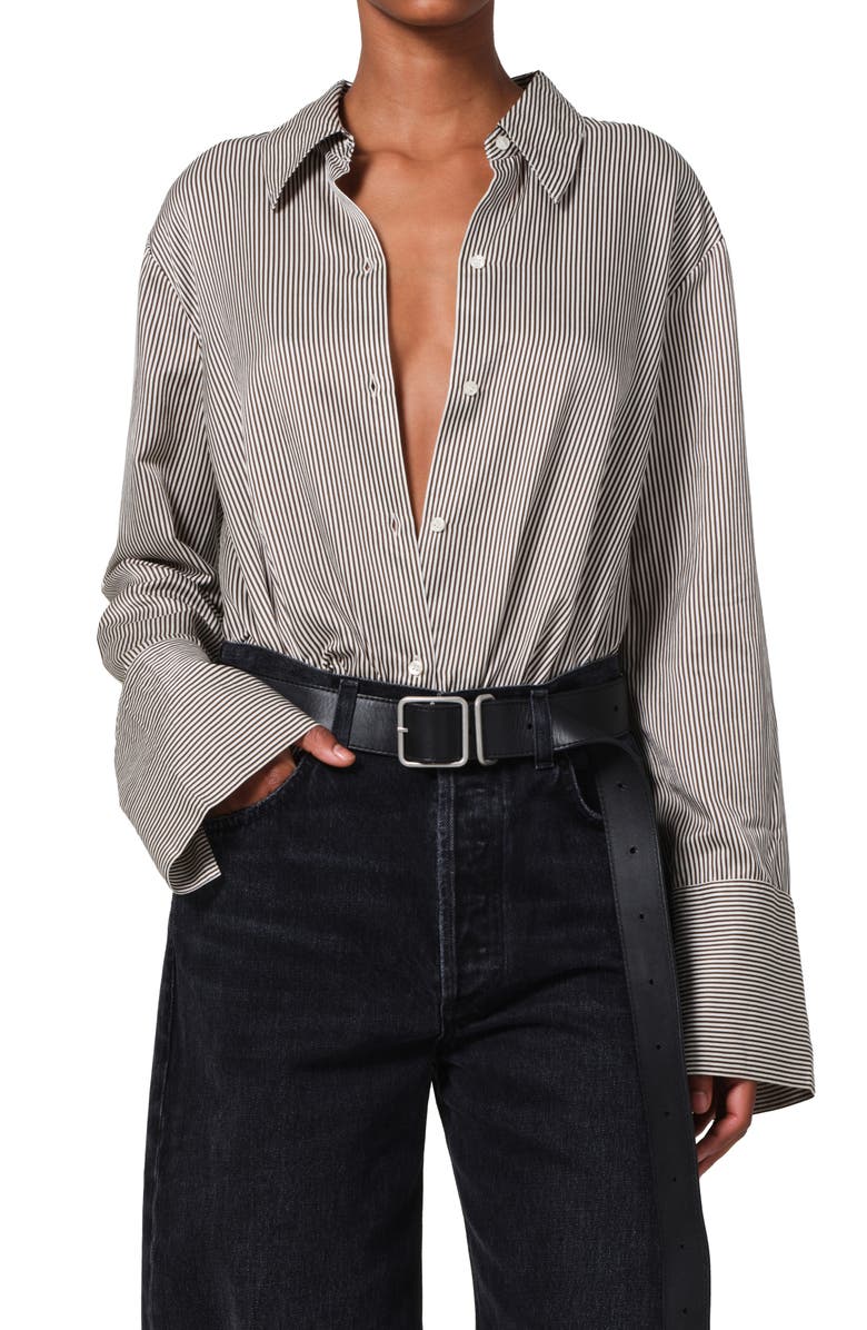 Citizens of Humanity Camila Stripe Cotton & Silk Shirt, Main, color, 