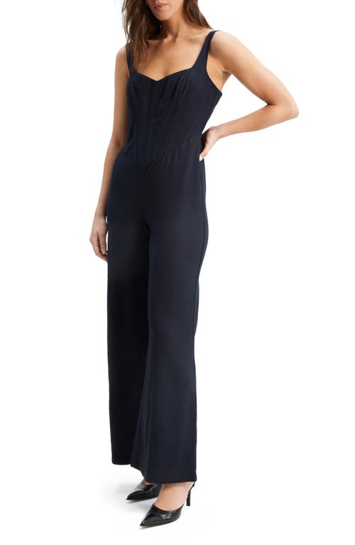 Bardot Baela Corset Jumpsuit In Navy