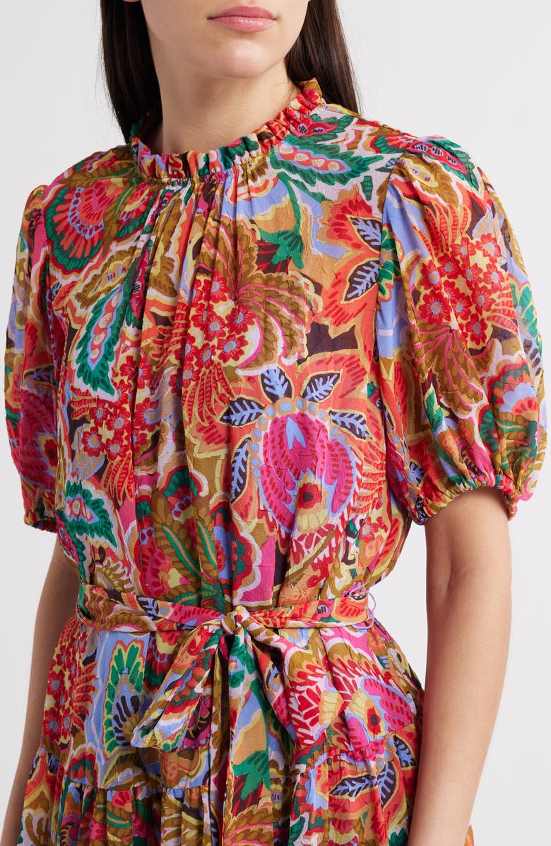 Julia Jordan Ruffle Tie Belt Crinkle Shirtdress, Alternate, color,