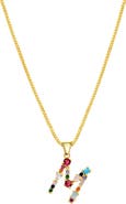 Adornia CZ Initial Pendant Necklace