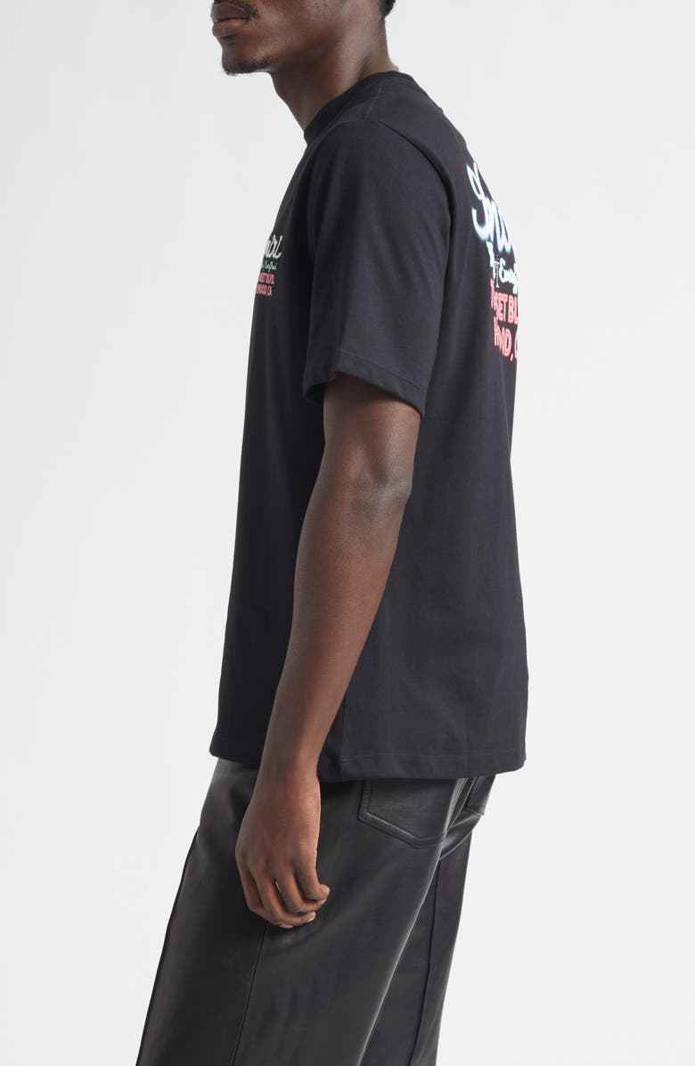 AMIRI Neon Lights Oversize Graphic T-Shirt, Alternate, color, Black