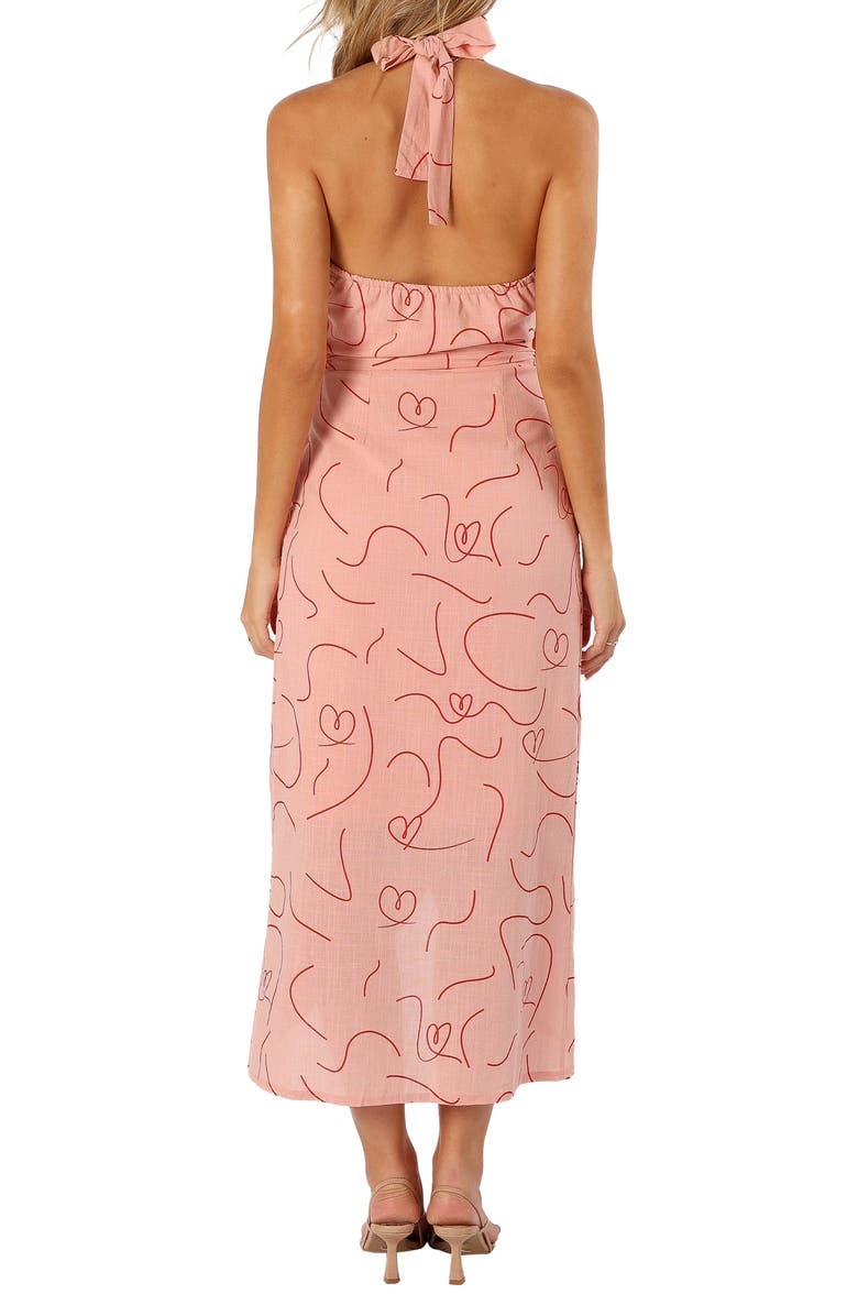 Petal & Pup Abigail Halter Wrap Dress, Alternate, color, Pink Swirl