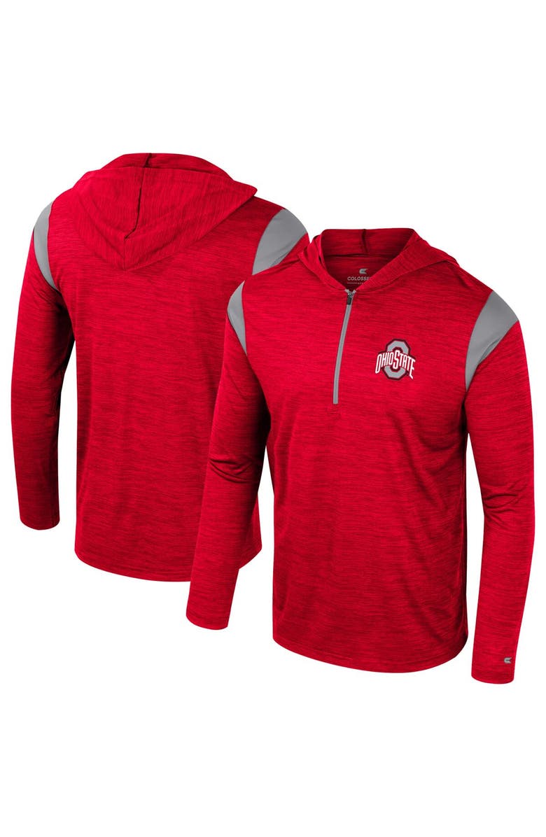 COLOSSEUM Men's Colosseum Scarlet Ohio State Buckeyes Dozer Half-Zip Windshirt, Main, color, Scarlet