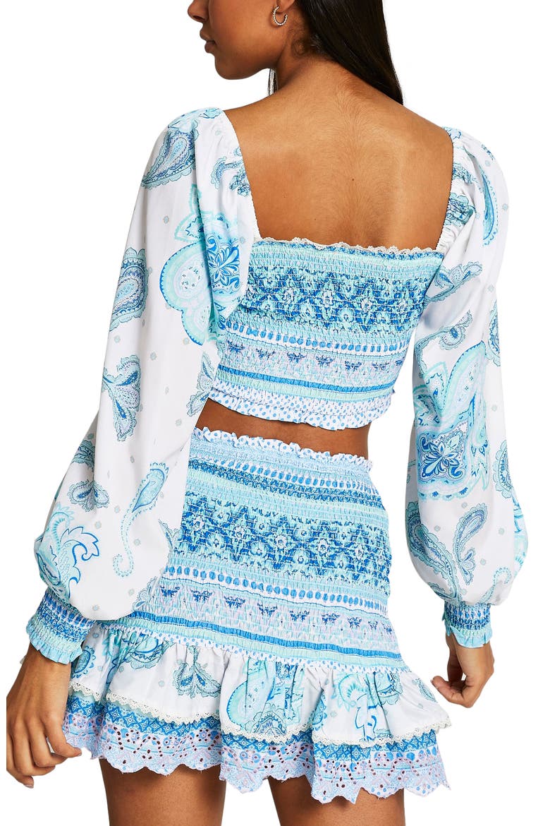 Smock Cover-Up Top, Alternate, color, TURQUOISE