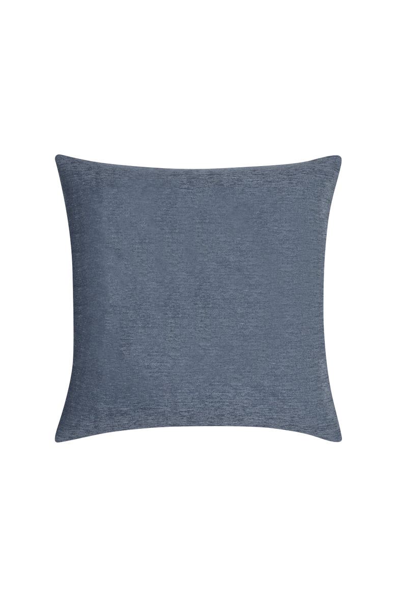 Contour Plush Chenille Indoor & Outdoor Woven Accent Pillow & Insert, Alternate, color, Indigo