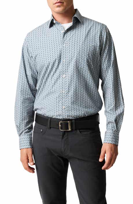 Rodd & Gunn Maitlands Sports Fit Geometric Print Cotton Poplin Button-Up Shirt
