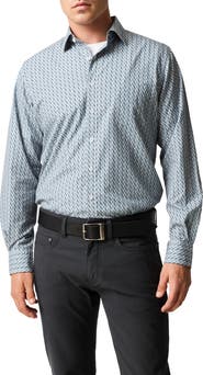 Rodd & Gunn Maitlands Sports Fit Geometric Print Cotton Poplin Button-Up Shirt