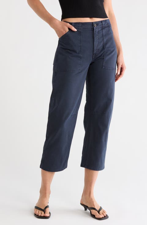 Darted Barrel Leg Pants