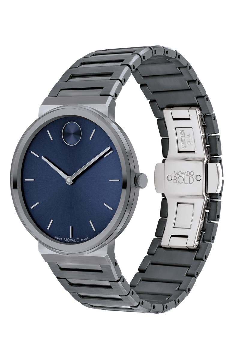Movado Horizon Bracelet Watch, 40mm, Alternate, color, Blue