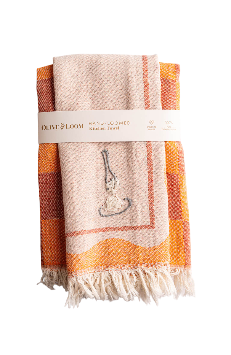 Olive and Loom Hand Stitched Kitchen Towel Set, Main, color, Beige