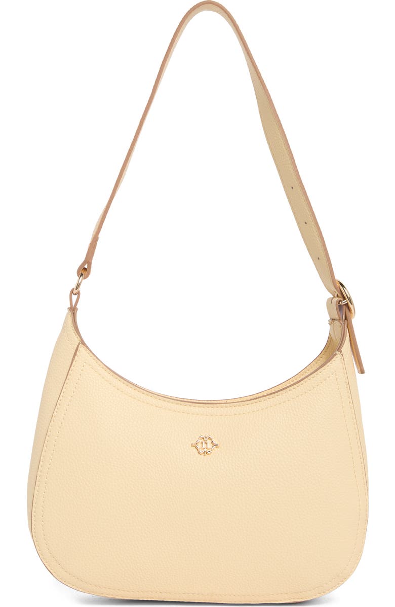 Nanette Lepore Crescent Faux Leather Shoulder Bag, Main, color, Panna Cotta