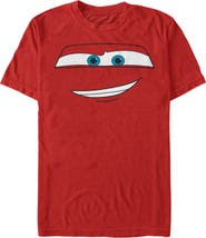 Cars Men's Lightning McQueen Big Face Short Sleeve Graphic T-Shirt