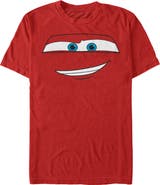 Cars Men's Cars Lightning McQueen Big Face Graphic T-Shirt