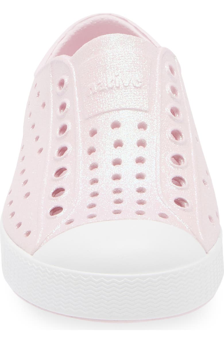 Native Shoes Kids' Jefferson Bling Slip-On Sneaker, Alternate, color, Barely Pink Bling/ White