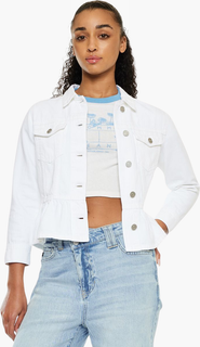 KanCan Marilou Peplum Denim Jacket
