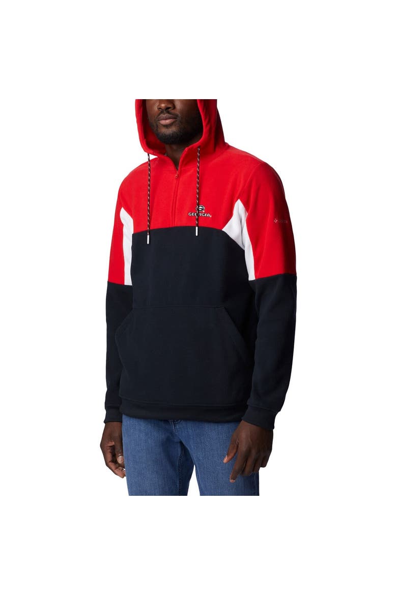 Men's Columbia Black Georgia Bulldogs Lodge Quarter-Zip Hoodie, Main, color, Black