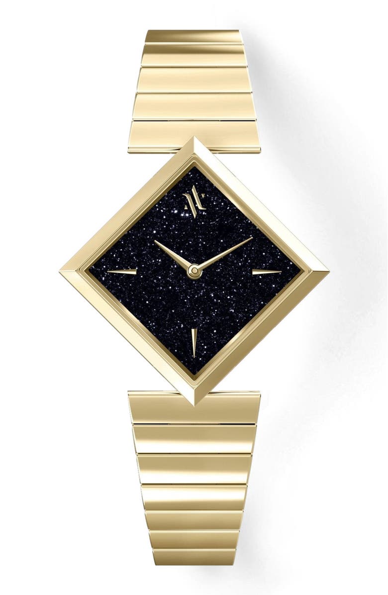 VANNA Luna Watch, Main, color, Black Sandstone-Gold